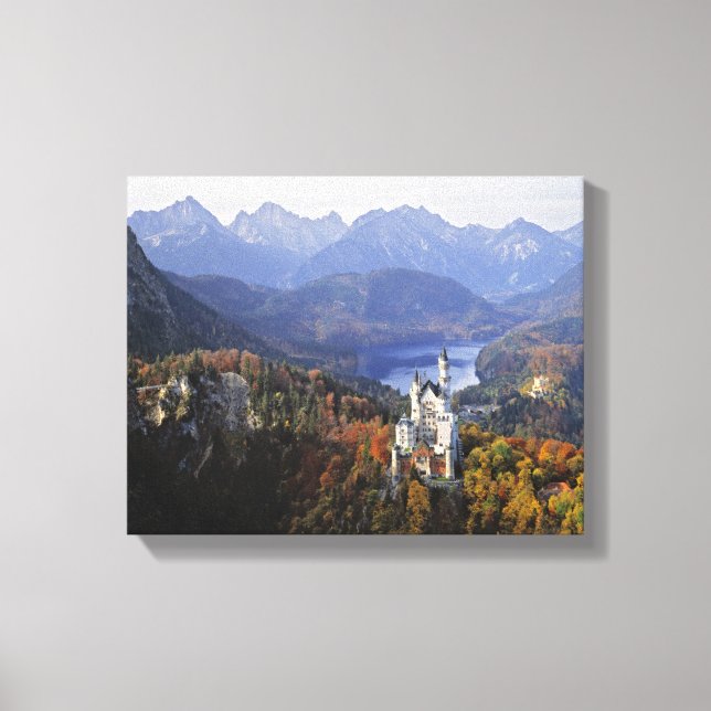Lienzo Alemania, Baviera, Castillo Neuschwanstein. Doble (Anverso)