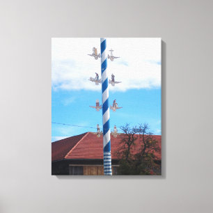 Lienzo Alemania, Baviera, maypole tradicional
