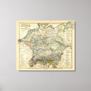 Lienzo Alemania Países Bajos Bélgica