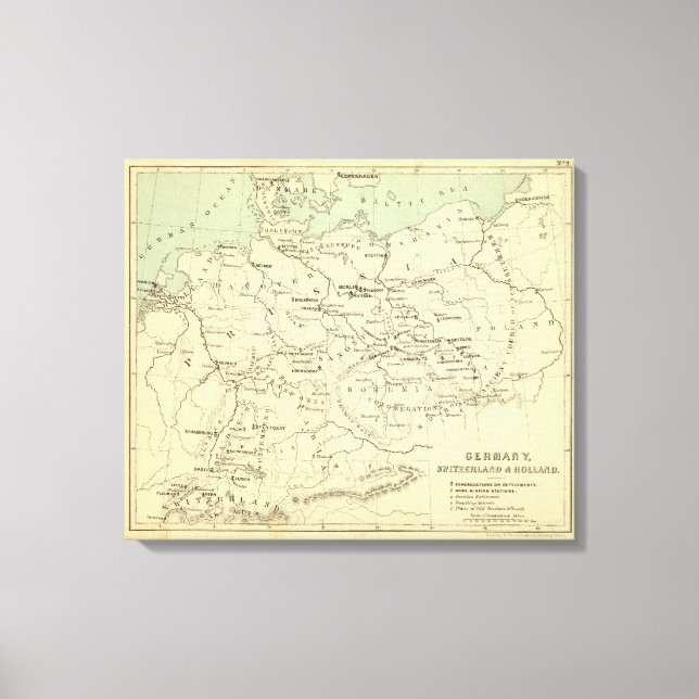 Lienzo Alemania, Suiza, Holanda (Anverso)