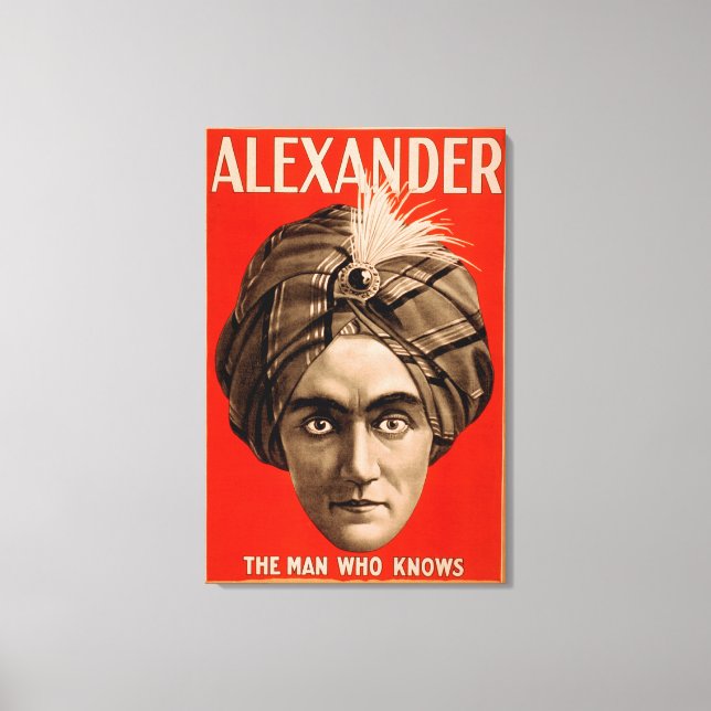 Lienzo Alexander el hombre que conoce al Poster mágico (Anverso)