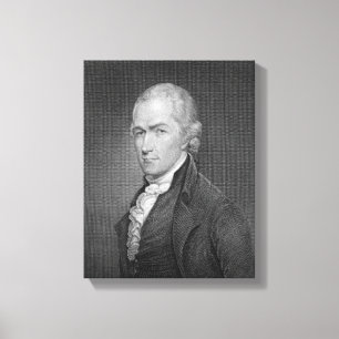 Lienzo Alexander Hamilton (1757-1804) grabado por John Fr