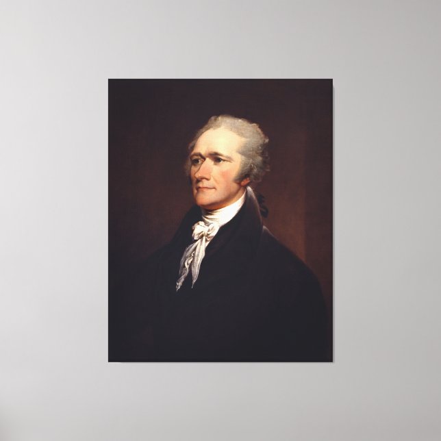 Lienzo Alexander Hamilton Fundador y Documentos Federalis (Anverso)