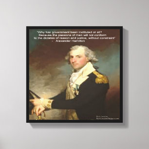 Lienzo Alexander Hamilton & "Por qué el Gobierno" Impresi
