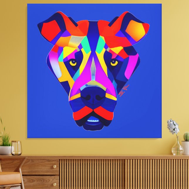 Lienzo Alexander's Dog blue canvas print (Insitu (Sala de estar))