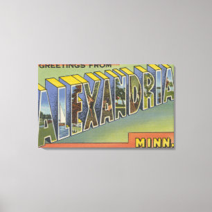 Lienzo Alexandría, Minnesota - escenas grandes de la