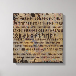 Lienzo Alfabeto rúdico -Futhark antiguo