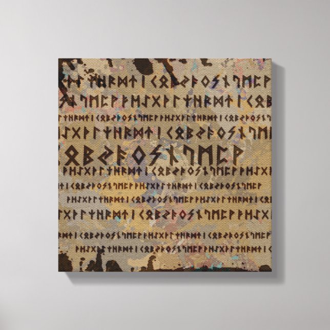 Lienzo Alfabeto rúdico -Futhark antiguo (Anverso)