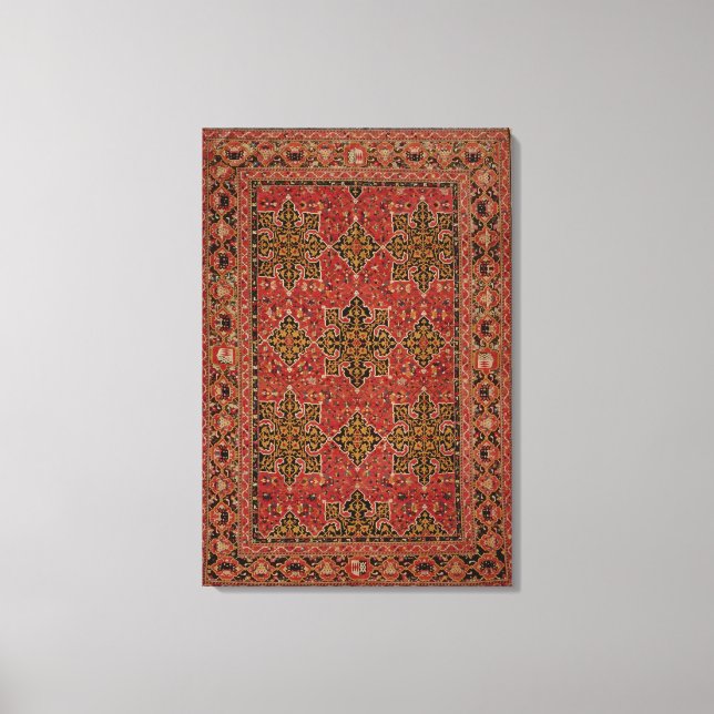 Lienzo Alfombra de Estrella Anatoliana Ushak, 1585 (Anverso)