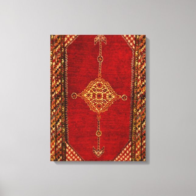 Lienzo Alfombra persa antigua - patrón audaz (Anverso)