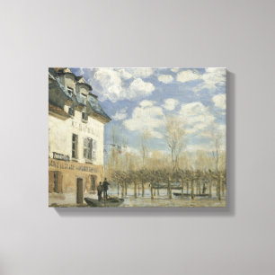 Lienzo Alfred Sisley - Barco en la inundación en Port Mar