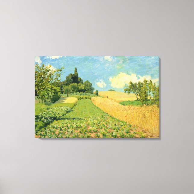 Lienzo Alfred Sisley | Cornfield (Anverso)