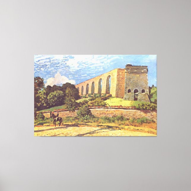 Lienzo Alfred Sisley El acueducto de Marly (Anverso)