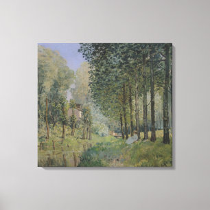 Lienzo Alfred Sisley el   el resto por la corriente