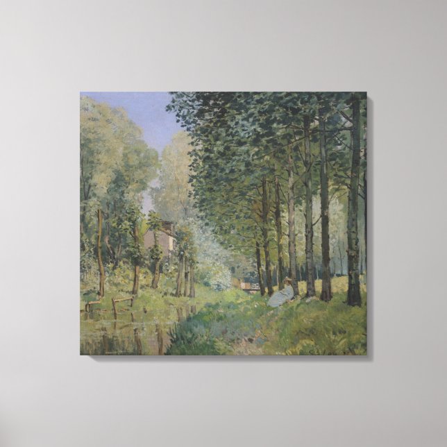 Lienzo Alfred Sisley | El resto de la corriente (Anverso)
