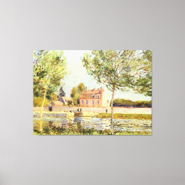 Lienzo Alfred Sisley Houses a orillas del Loing