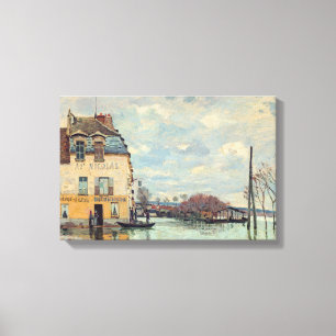 Lienzo Alfred Sisley - Inundación en Port-Marly 1872
