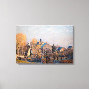 Lienzo Alfred Sisley - Mañana helada en Louveciennes