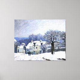Lienzo Alfred Sisley Place du Chenil en Marly, nieve