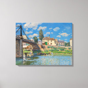 Lienzo Alfred Sisley - Puente en Villeneuve-la-Garenne