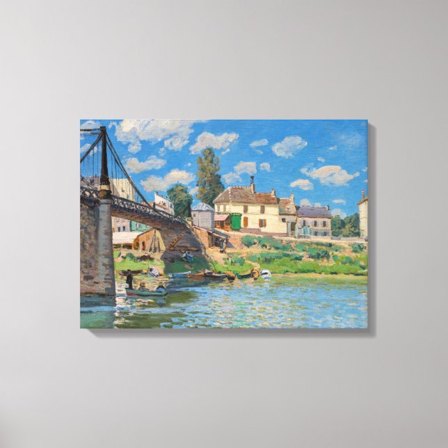 Lienzo Alfred Sisley - Puente en Villeneuve-la-Garenne (Anverso)