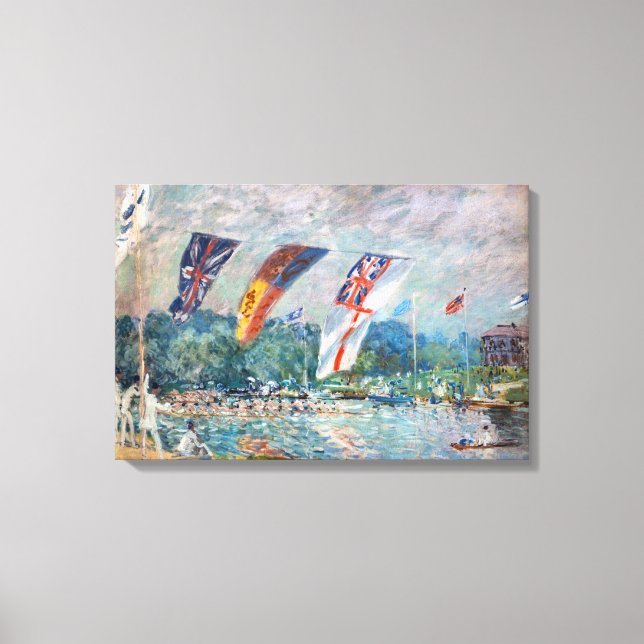 Lienzo Alfred Sisley - Regata en Molesey (Anverso)