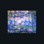 Lienzo Algas de agua monet con reflejos de estanques<br><div class="desc">Claude Monet fue uno de los fundadores de la pintura del impresionismo francés en paisajes al aire libre. Esta es una de sus muchas pinturas de estanque de nenúfares con agua de jardín que muestran el reflejo desde el cielo, con ramas de sauce llorosas colgando por encima del estanque, y...</div>