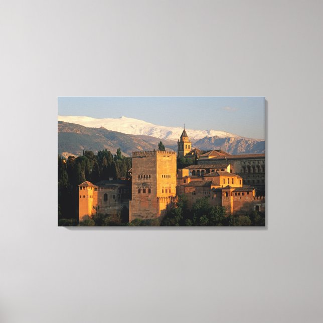 Lienzo Alhambra; Granada; Andalucía, España, Sierra (Anverso)
