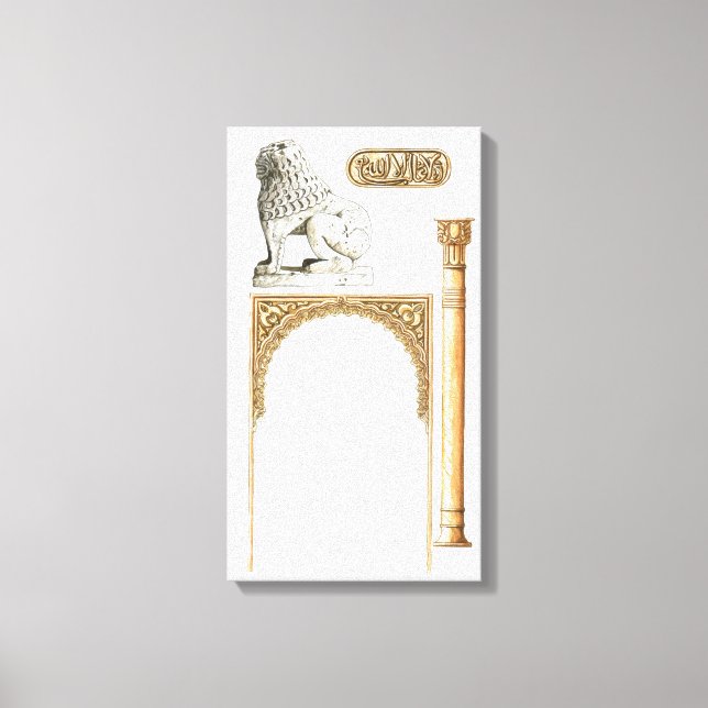 Lienzo Alhambra Granada España. Detalles (Anverso)