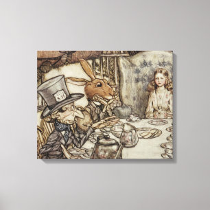 Lienzo Alice Birthday Uncumpleaños Rabbit Hatter Fiesta