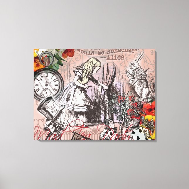 Lienzo alice nonsense wonderland curtain (Anverso)