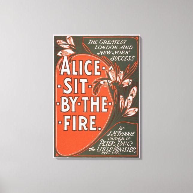 Lienzo Alice Sit by the Fire Great London Play Poster (Anverso)