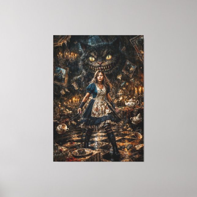 Lienzo Alice: The Mad Chase (Anverso)