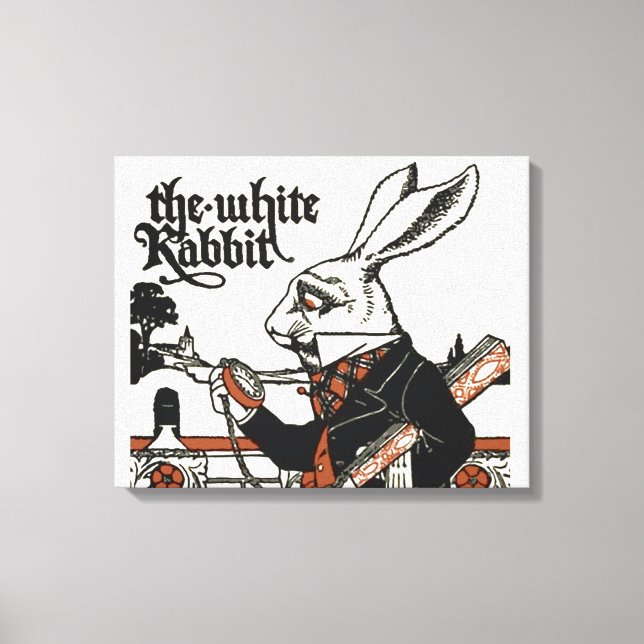 Lienzo Alice White Rabbit Classic (Anverso)