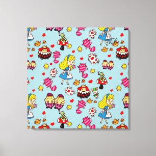 Lienzo Alice Wonderland Mad Hatter Cat Doodle Art de Leah