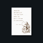 Lienzo Alicia En El País De Las Maravillas Con Cita De Av<br><div class="desc">Historias de hadas de ilustracion vintage y rimas de vivero imagen de Alicia con flamingo de John Tenniel en 1865, Alicia de Lewis Carroll, junto con una cita de texto del autor Lewis Carroll que dice: "En realidad, el mejor regalo que le podrías haber dado fue una vida de aventuras"....</div>