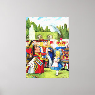 Lienzo Alicia se reúne con la reina de los corazones en 