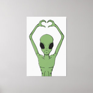 Lienzo Alien Heart Pose