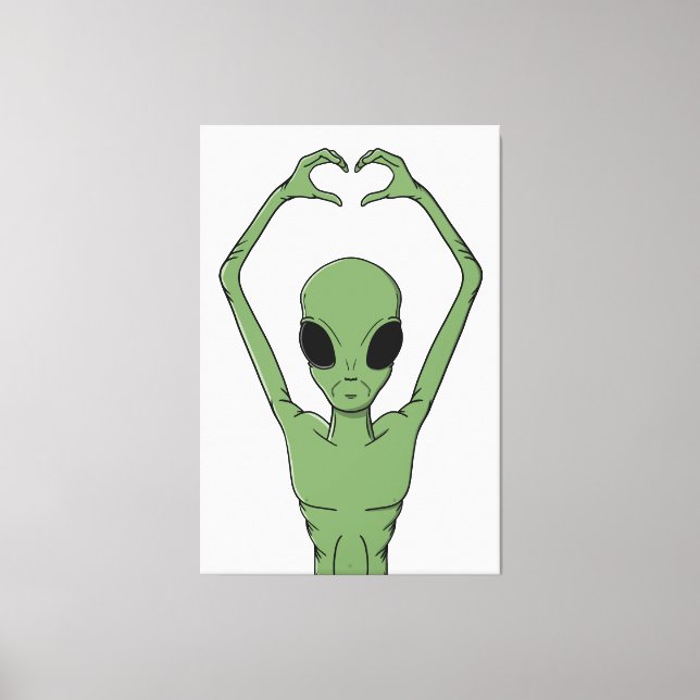 Lienzo Alien Heart Pose (Anverso)