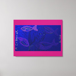 Lienzo Alien Mermaid with Semi-Transparent Fish