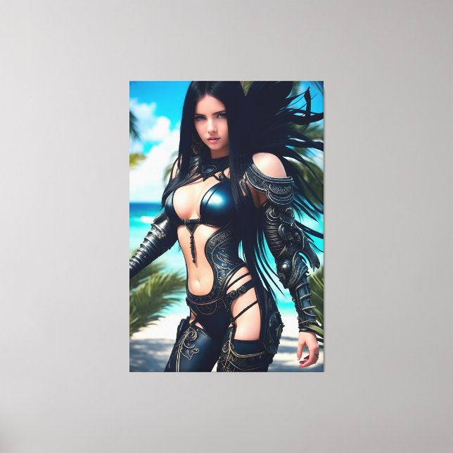 Lienzo Alien Tropical Vacation 003 (Anverso)