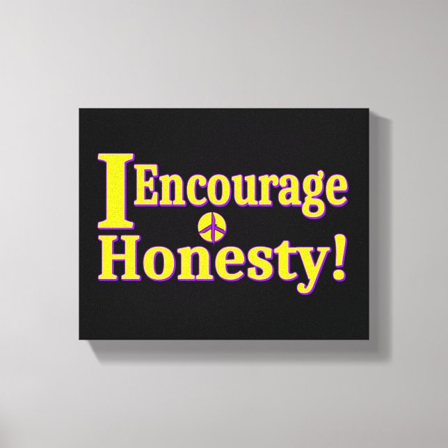 Lienzo "¡Aliento la honestidad!" Diseño Cuto. ¡Hazte con  (Anverso)