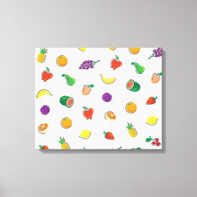 Lienzo Alimentos Para Thought_Totalmente Fruity_Pattern (Anverso)