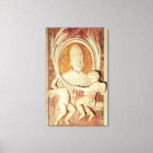 Lienzo Alivio de Dámaso I en una pilastra del cubo