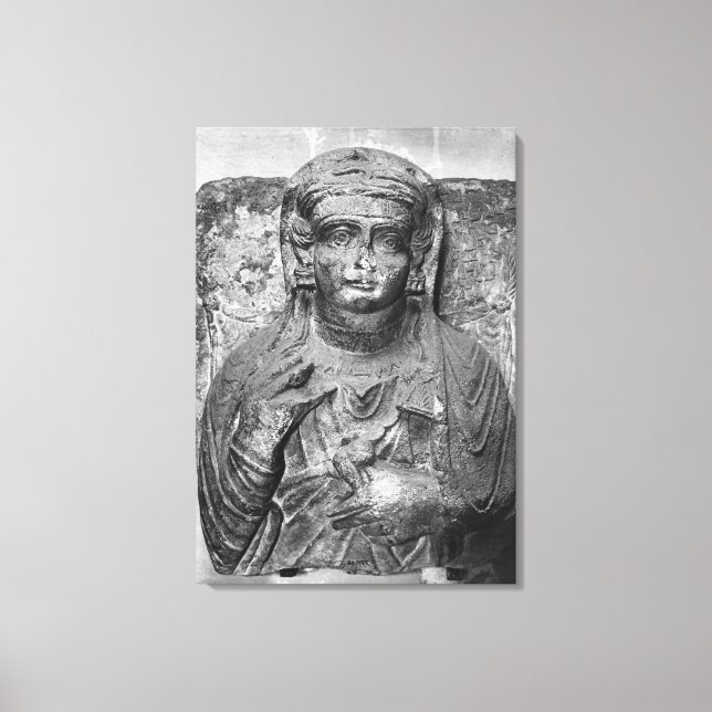 Lienzo Alivio funerario de una figura femenina, de (Anverso)