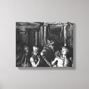 Lienzo Alivio que representa las preparaciones para un