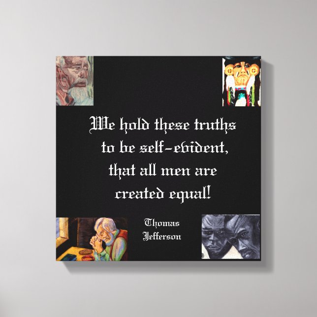 LIENZO ALL MEN ARE EQUAL  (Anverso)