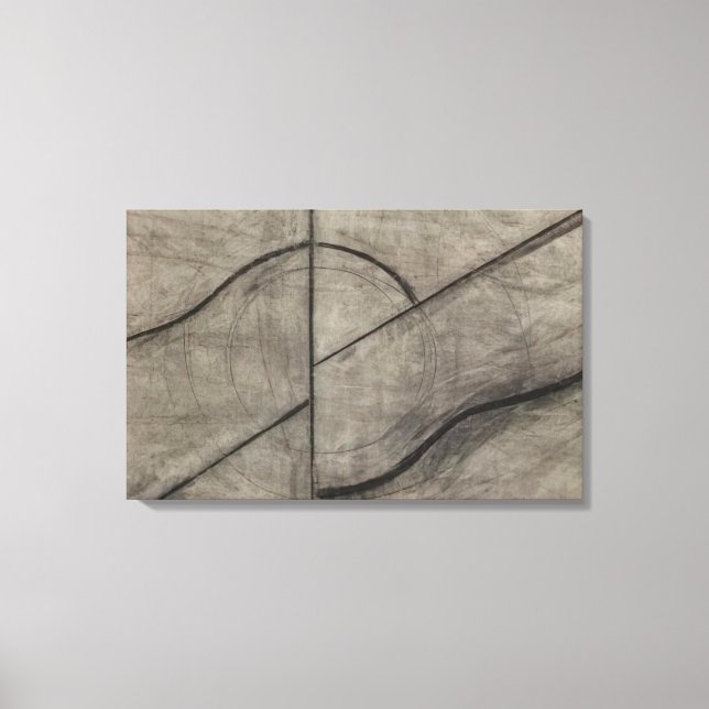 Lienzo Allan Kaprow - Dibujo basado en la respiración (Anverso)