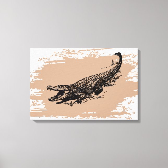 Lienzo Alligador de época (Anverso)