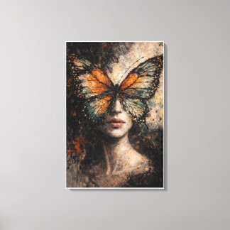 Lienzo Alma de Mariposa | Retrato Contemporáneo de Maripo